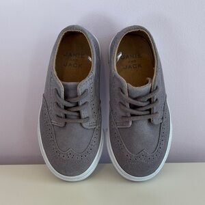 NWOT Janie and Jack Boy Suede Wingtip Sneaker Magic Castle Gray Shoes Size 8